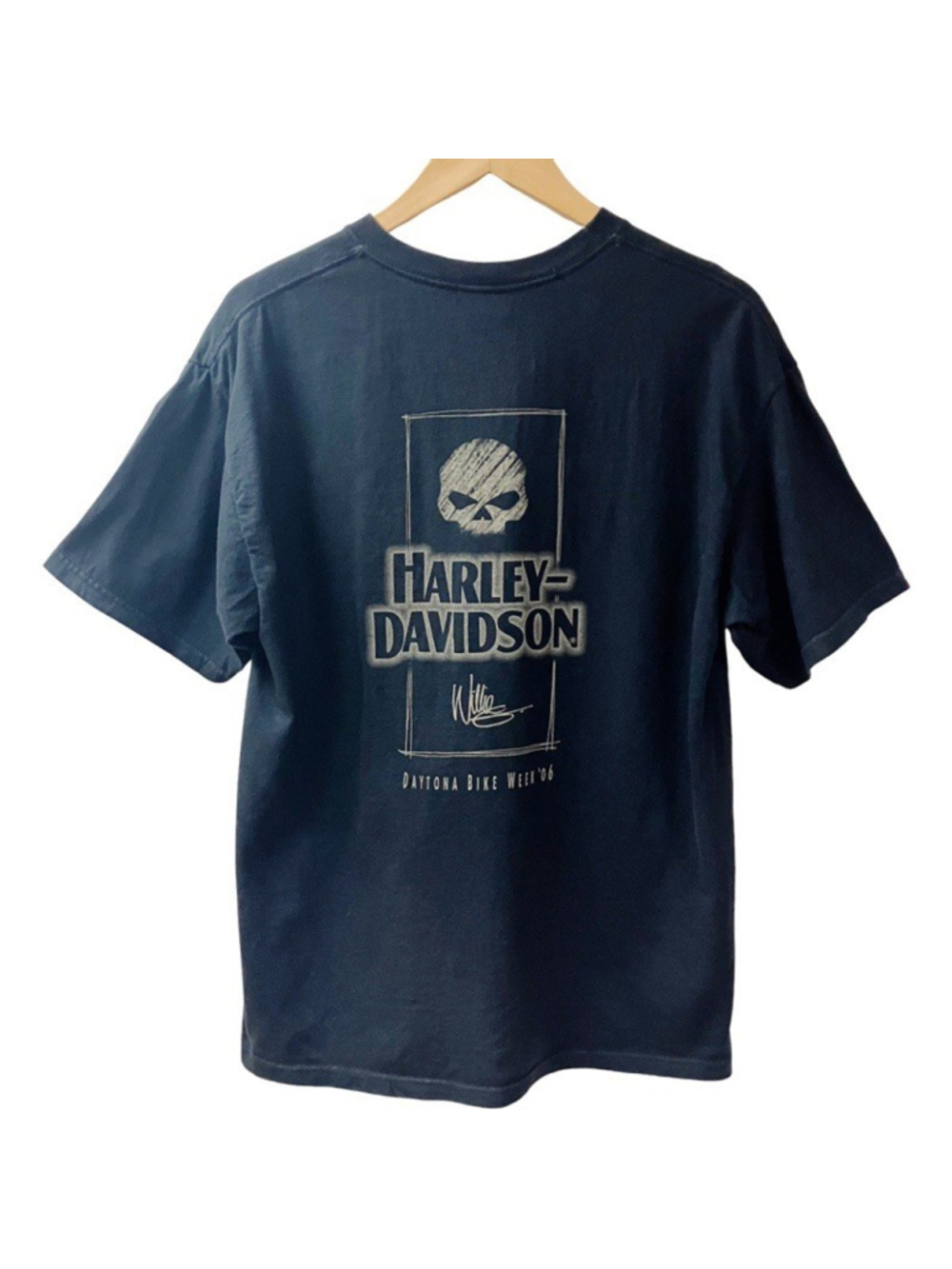 Vtg 2006 Harley Davidson Daytona Bike Week Willie G Skull Graphic T Shirt LARGE